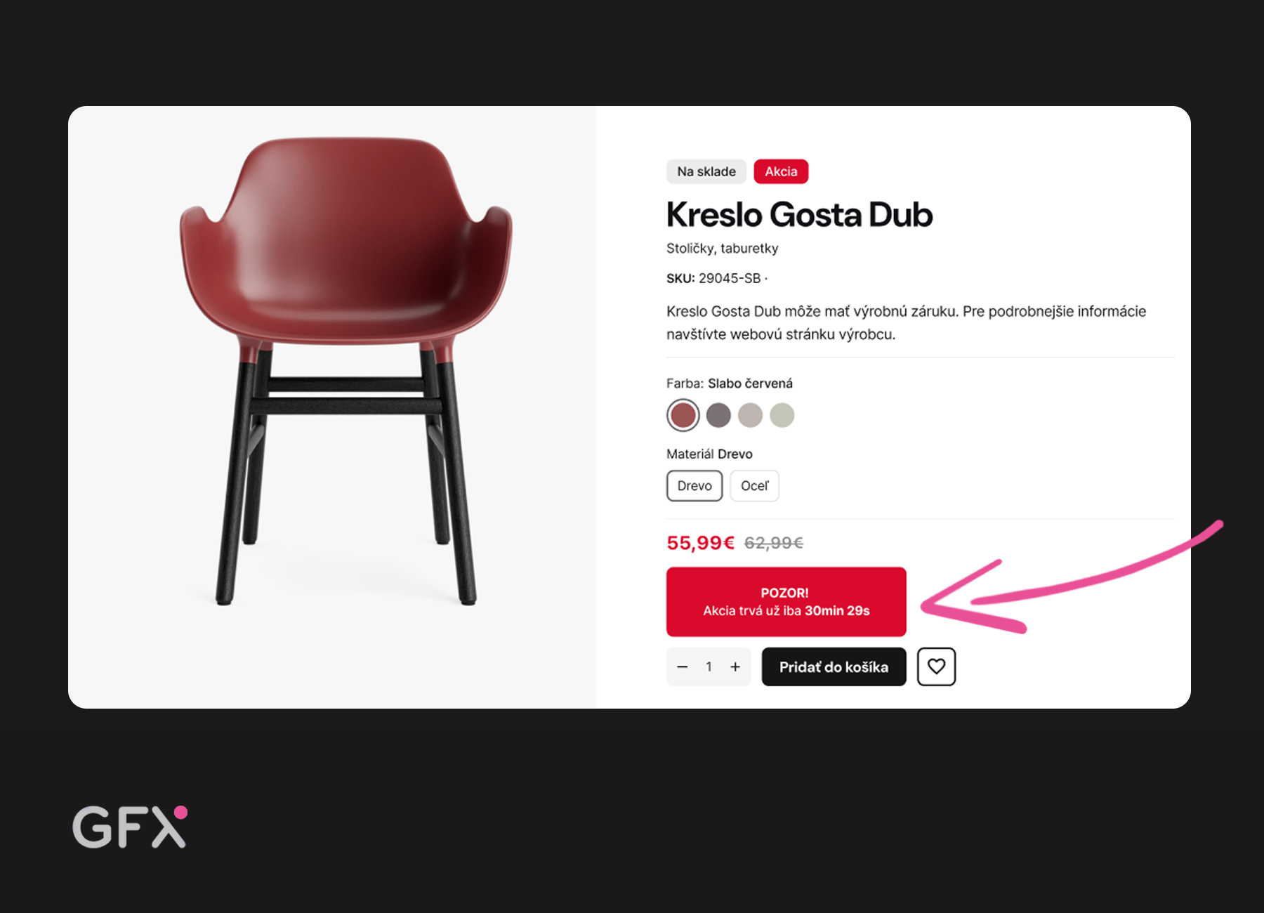 Ilustrácia použitia techniky fake urgency