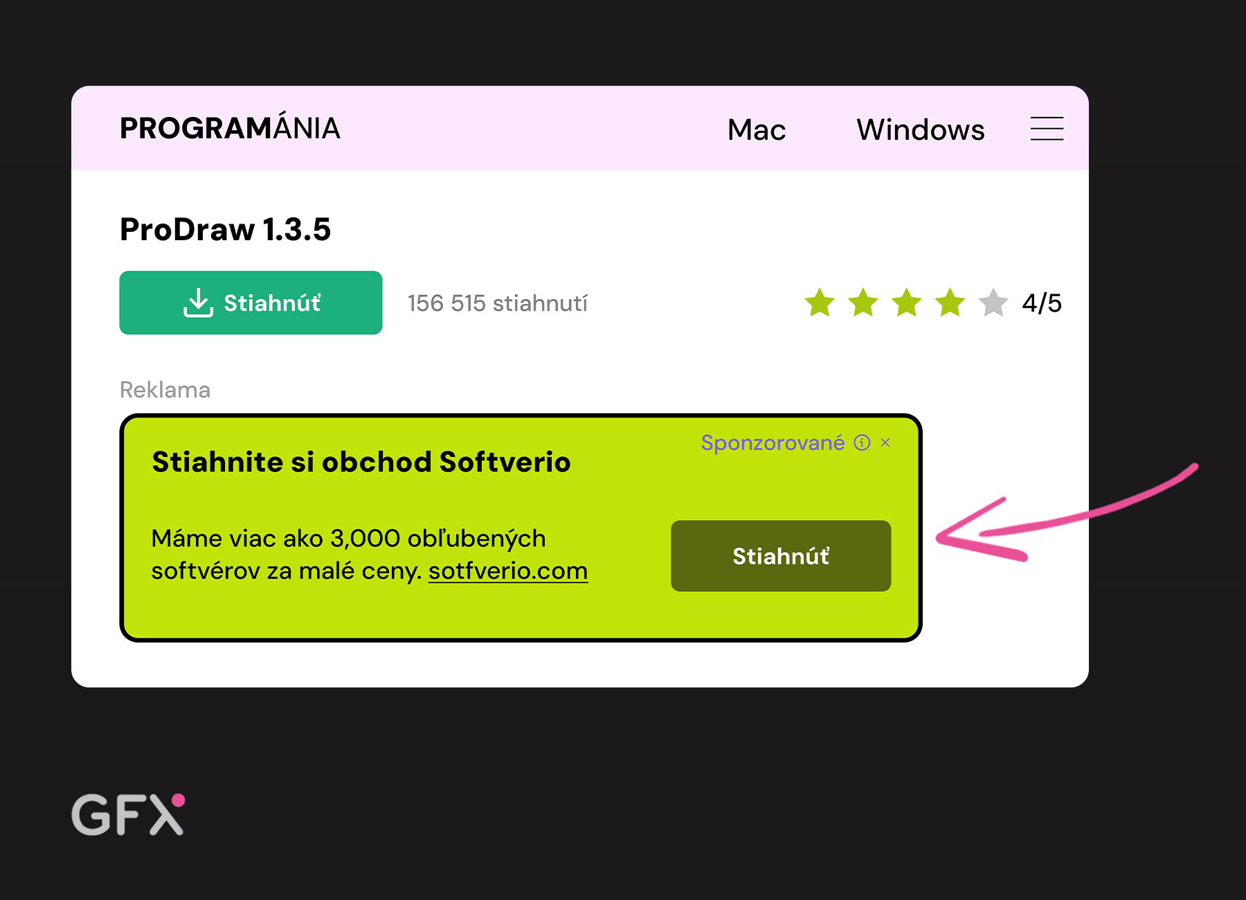 Ilustrácia použitia techniky disguised ads